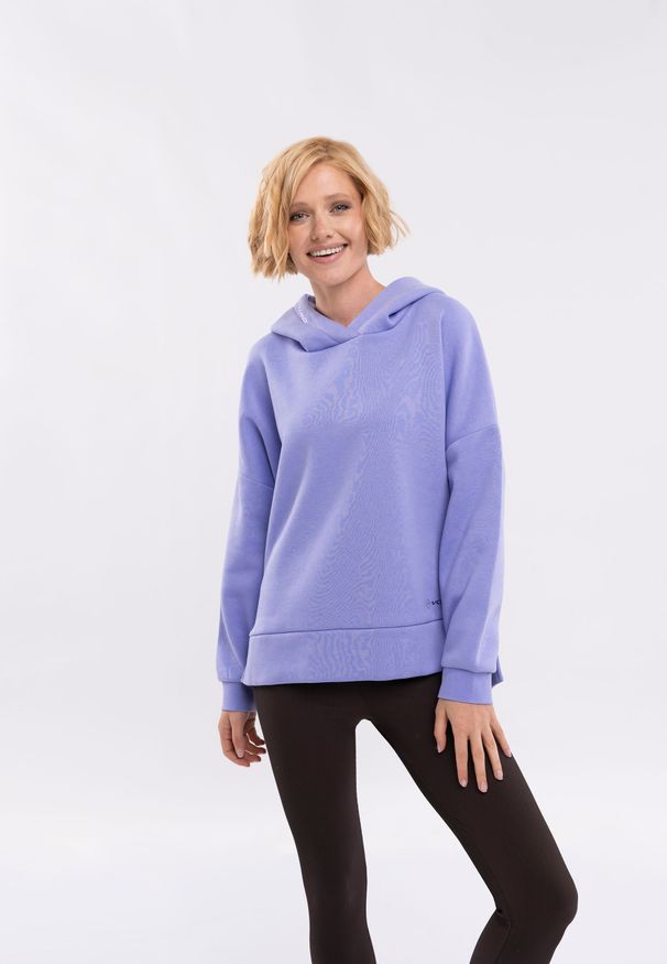 Volcano - Bluza oversize B-VENA. Typ kołnierza: kaptur. Materiał: bawełna, dresówka, materiał. Wzór: napisy, aplikacja, gładki
