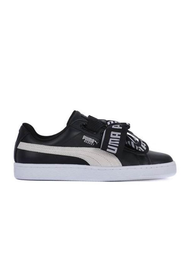 Buty do chodzenia damskie Puma Basket Heart Safari DE. Zapięcie: sznurówki. Kolor: czarny. Materiał: materiał, skóra, syntetyk. Szerokość cholewki: normalna. Sport: turystyka piesza