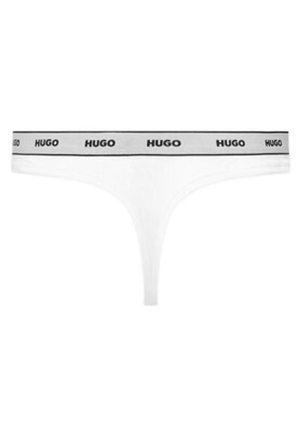 Hugo - HUGO Komplet stringów Triplet Thong Stripe 50545680 Biały. Kolor: biały. Materiał: bawełna