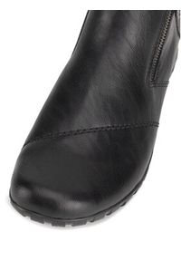 Rieker Botki L4663-01 Czarny. Kolor: czarny. Materiał: materiał #6