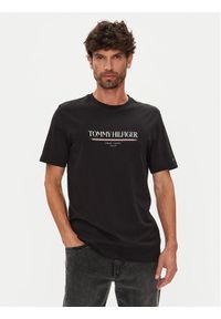 TOMMY HILFIGER - Tommy Hilfiger T-Shirt Brand Love MW0MW40324 Czarny Regular Fit. Kolor: czarny. Materiał: bawełna