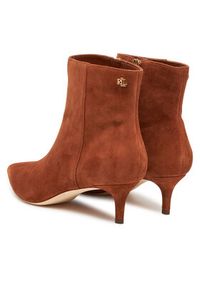 Lauren Ralph Lauren - LAUREN RALPH LAUREN Botki 802967779002 Brązowy. Kolor: brązowy. Materiał: zamsz, skóra #3