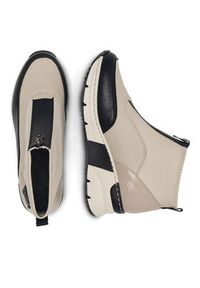 Rieker Botki N6352-60 Beżowy. Kolor: beżowy. Materiał: materiał #7