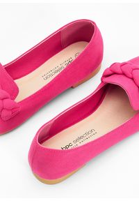 bonprix - Loafersy z plecionym paskiem. Zapięcie: pasek. Kolor: różowy. Styl: elegancki #3