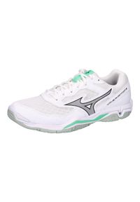 Buty halowe Mizuno Wave Phantom 3. Kolor: biały, czarny, wielokolorowy, zielony. Model: Mizuno Wave. Sport: piłka ręczna #1