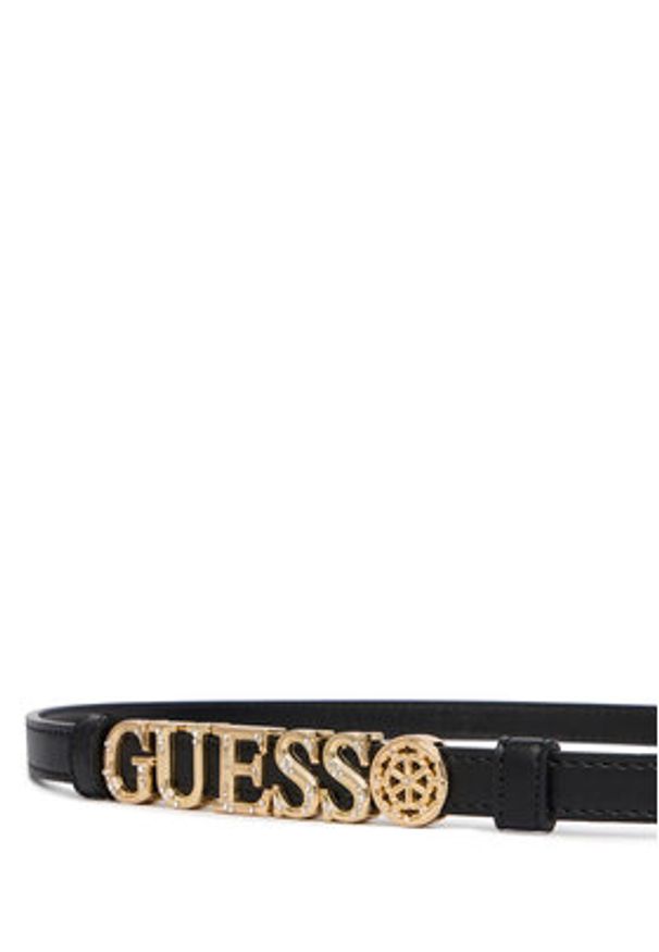 Guess Pasek Damski BW9324 P6115 Czarny. Kolor: czarny. Materiał: skóra