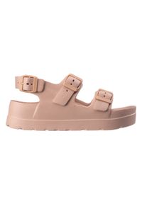 MARTES - Sandały damskie Martes Naze Wo's - ciemnobeżowe, Rozmiar buta 40. Okazja: na spacer, na co dzień. Kolor: beżowy. Materiał: materiał. Styl: elegancki, casual, sportowy #1