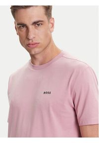 BOSS T-Shirt 50506373 Różowy Regular Fit. Kolor: różowy. Materiał: bawełna #5