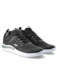 KangaRoos - Szare Sneakersy Kangaroos Damskie Sportowe Buty. Okazja: na co dzień. Kolor: czarny. Materiał: materiał #7
