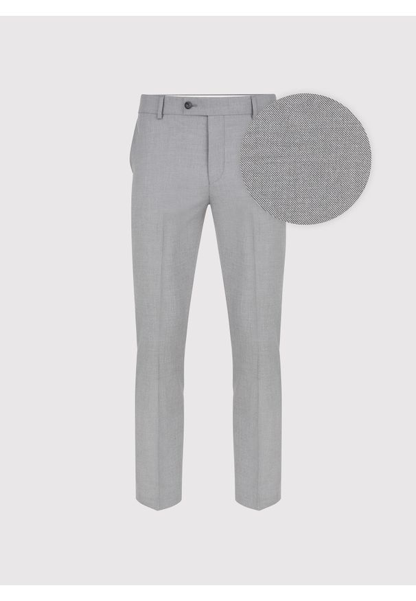Pako Lorente - Szare spodnie ganiturowe. Kolor: szary. Materiał: poliester, elastan, wiskoza. Wzór: gładki. Sezon: wiosna, lato
