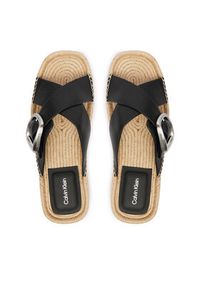 Calvin Klein Espadryle Flatf Espadrill Cross Lth Hdw HW0HW02892 Czarny. Kolor: czarny. Materiał: skóra #4