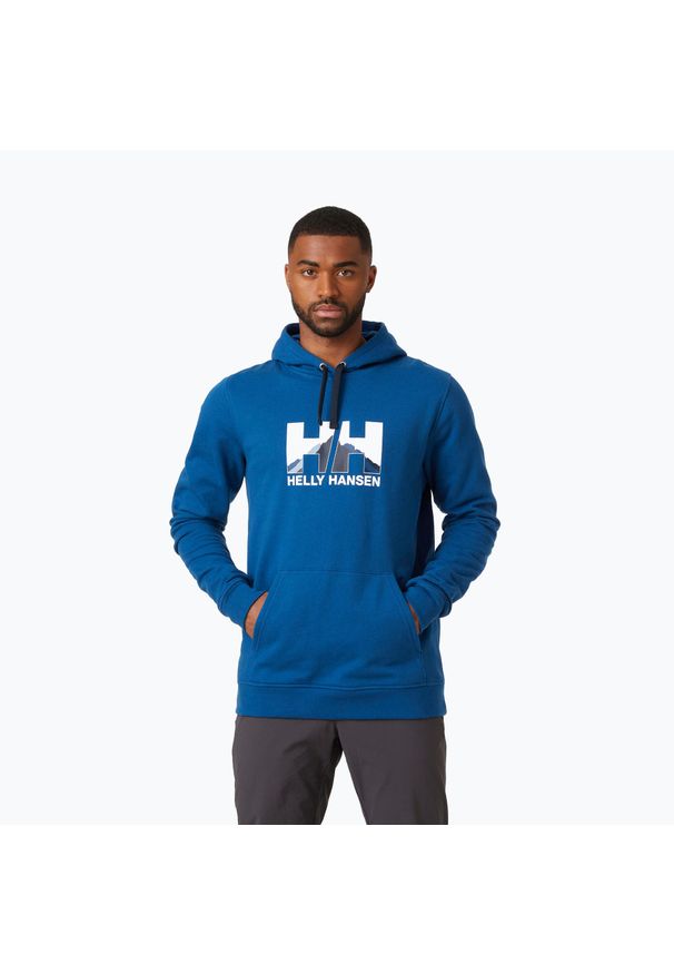 Bluza trekkingowa męska Helly Hansen Nord Graphic Pull Over Hoodie. Kolor: niebieski