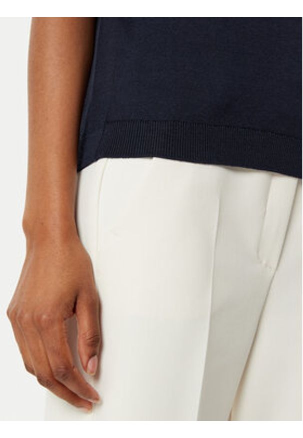 Weekend Max Mara Sweter Zibetto 2515361041 Granatowy Regular Fit. Kolor: niebieski. Materiał: bawełna