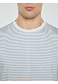 Big-Star - Koszulka męska w paski błękitna Oler 400. Okazja: na co dzień. Kolor: niebieski. Materiał: dzianina. Wzór: paski. Styl: elegancki, klasyczny, casual #2