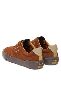 Pepe Jeans Sneakersy Ben Casual M PMS300002 Brązowy. Okazja: na co dzień. Kolor: brązowy. Materiał: zamsz, skóra #5