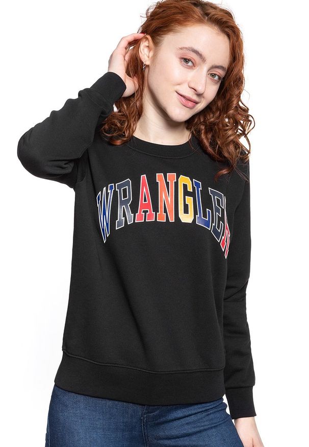 Wrangler - BLUZA WRANGLER REGULAR SWEAT BLACK W6N2HA100 112130785