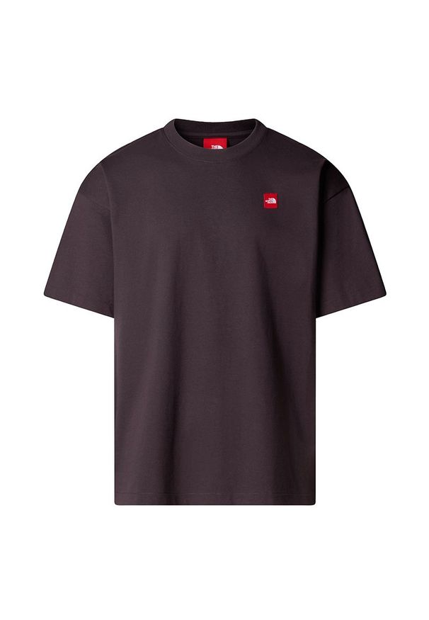 Koszulka męska The North Face Red Box 0A8EG50SA1 - brązowa. Kolor: brązowy. Materiał: bawełna. Długość rękawa: krótki rękaw. Długość: krótkie. Wzór: nadruk