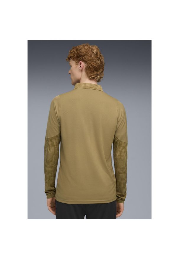 Puma - Męska bluza treningowa z zamkiem 1/4 RC Lens PUMA Matte Gold Black Beige. Kolor: czarny, beżowy, wielokolorowy