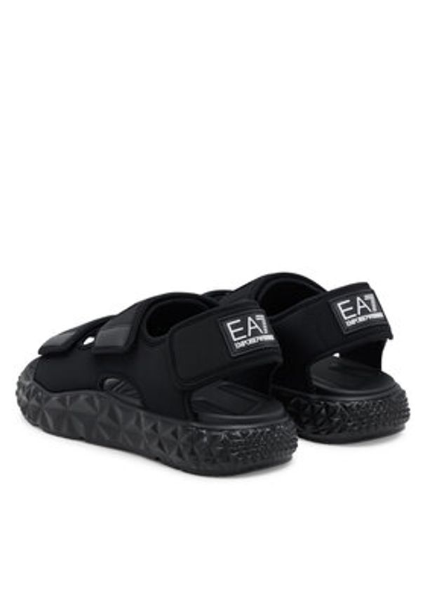 EA7 Emporio Armani Sandały XBR004 XK449 R312 Czarny. Kolor: czarny. Materiał: materiał