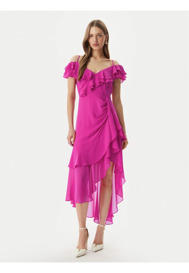 Morgan Sukienka koktajlowa 251-RJOLIE Różowy Regular Fit. Kolor: różowy. Materiał: syntetyk. Styl: wizytowy