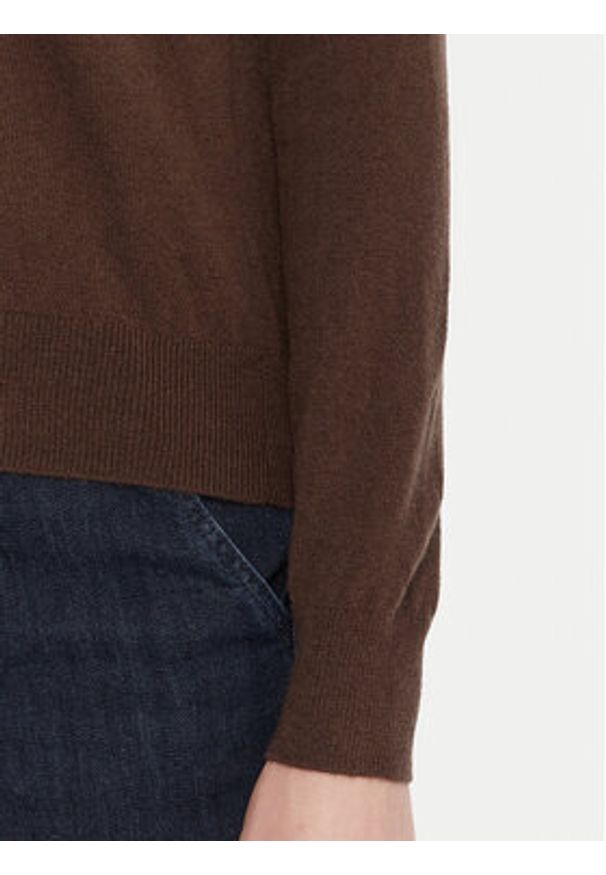 United Colors of Benetton - United Colors Of Benetton Sweter 1002D401Y Brązowy Regular Fit. Kolor: brązowy. Materiał: wełna