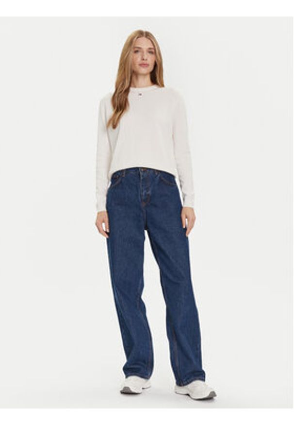 Tommy Jeans Sweter Essential DW0DW20159 Écru Regular Fit. Materiał: bawełna
