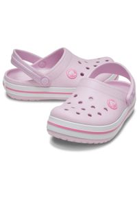 Klapki dziecięce Crocs Crocband Clog. Kolor: różowy. Materiał: syntetyk. Styl: sportowy #2