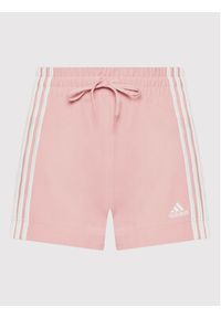 Adidas - adidas Szorty sportowe Essentials HD1809 Różowy Slim Fit. Kolor: różowy. Materiał: bawełna