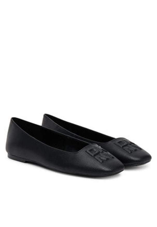 DKNY Baleriny K3522764 Czarny. Kolor: czarny. Materiał: skóra