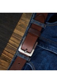 Pasek skórzany 120 CM PAOLO PERUZZI 01Z02120 brązowy. Kolor: brązowy. Materiał: skóra. Styl: casual, vintage, klasyczny #1