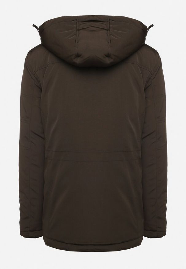 Born2be - Ciemnozielona Kurtka Zimowa z Ociepleniem i Odpinanym Kapturem oraz Kieszeniami Izalinda. Okazja: na co dzień, na spacer. Kolor: zielony. Materiał: tkanina, jeans. Sezon: zima. Styl: casual, klasyczny