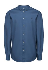 TOMMY HILFIGER - Tommy Hilfiger Koszula MW0MW37550 Niebieski Regular Fit. Kolor: niebieski. Materiał: bawełna #1