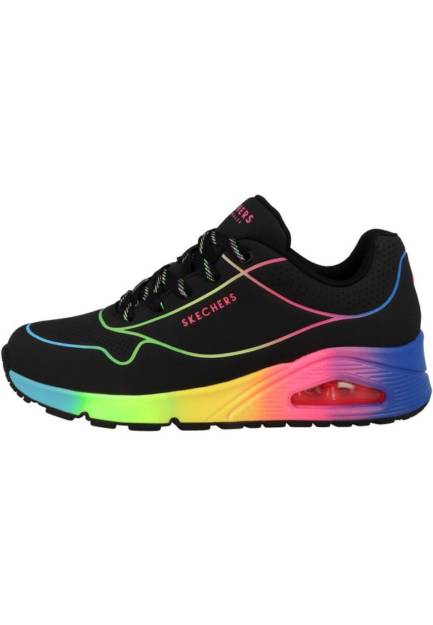 skechers - Buty do chodzenia damskie Skechers Uno Pop OF Sunshin. Zapięcie: sznurówki. Kolor: czarny. Materiał: tkanina, materiał, syntetyk. Szerokość cholewki: normalna. Sport: turystyka piesza