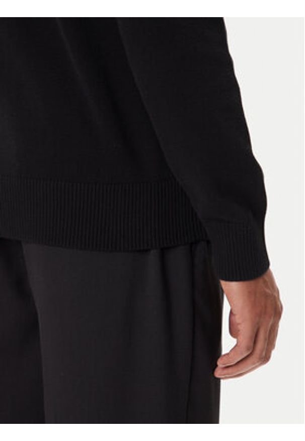 Karl Lagerfeld Jeans Sweter A4M18033 Czarny Regular Fit. Kolor: czarny. Materiał: bawełna