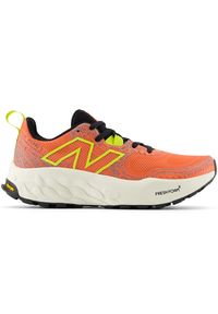 Buty damskie New Balance Fresh Foam X Hierro v8 WTHIERR8 – pomarańczowe. Kolor: pomarańczowy. Materiał: materiał, syntetyk, guma. Szerokość cholewki: normalna. Sport: fitness, bieganie
