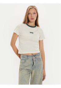 Levi's® T-Shirt Essential Sporty A8798-0014 Écru Slim Fit. Materiał: bawełna. Styl: sportowy