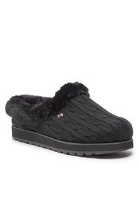 skechers - Skechers Kapcie BOBS Ice Angel 31204/BBK Czarny. Kolor: czarny. Materiał: materiał #4