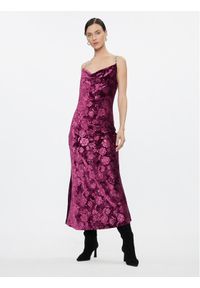 Guess Sukienka koktajlowa W3BK44 KBXN0 Fioletowy Regular Fit. Kolor: fioletowy. Materiał: syntetyk. Styl: wizytowy #1