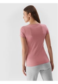 4f - 4F T-Shirt 4FAW23TTSHF0907 Różowy Slim Fit. Kolor: różowy. Materiał: bawełna #4
