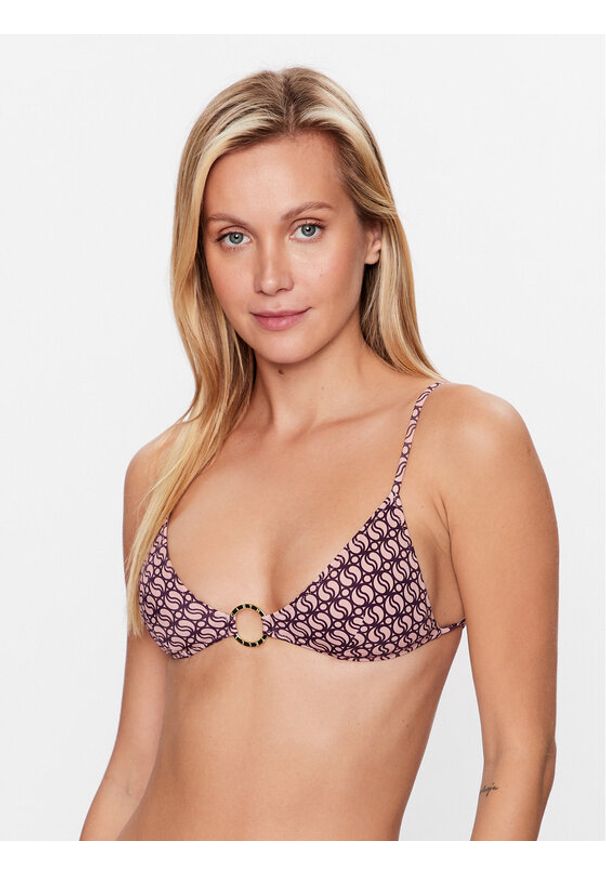 Stella McCartney Góra od bikini Wave S7BX61780 Różowy. Kolor: różowy. Materiał: syntetyk