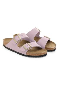 Birkenstock - BIRKENSTOCK Arizona Birko-Flor Faded Purple Klapki damskie. Okazja: na co dzień. Kolor: fioletowy. Materiał: materiał, skóra. Wzór: paski. Sezon: lato. Styl: casual, elegancki, wakacyjny #4