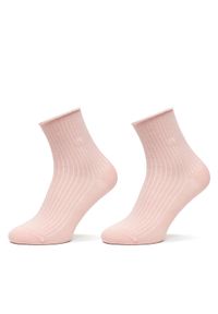 Calvin Klein Skarpety wysokie damskie 701229681 Różowy. Kolor: różowy. Materiał: materiał, bawełna