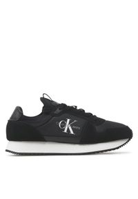 Calvin Klein Jeans Sneakersy Runner Sock Laceup Ny-Lth YM0YM00553 Czarny. Kolor: czarny. Materiał: materiał #1