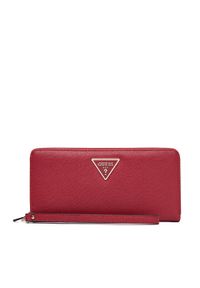 Guess Duży Portfel Damski Laurel II Slg SWZG74 59146 Bordowy. Kolor: czerwony. Materiał: skóra