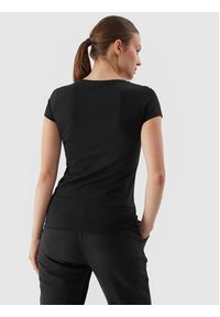 4f - 4F T-Shirt 4FAW23TTSHF0906 Czarny Slim Fit. Kolor: czarny. Materiał: bawełna #5