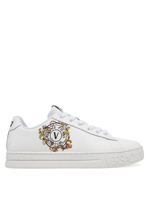 Versace Jeans Couture Sneakersy 78VA3SK3 Biały. Kolor: biały. Materiał: skóra