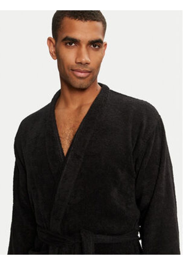 Jack & Jones - Jack&Jones Szlafrok 12243624 Czarny. Kolor: czarny. Materiał: bawełna