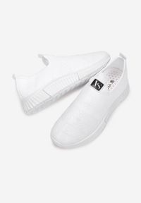 Born2be - Białe Buty Sportowe Jynynore. Wysokość cholewki: przed kostkę. Nosek buta: okrągły. Kolor: biały. Materiał: materiał. Szerokość cholewki: normalna #4