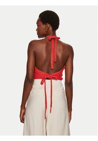 STAUD Bluzka Lori R24P3136CA Czerwony Regular Fit. Kolor: czerwony. Materiał: bawełna #5
