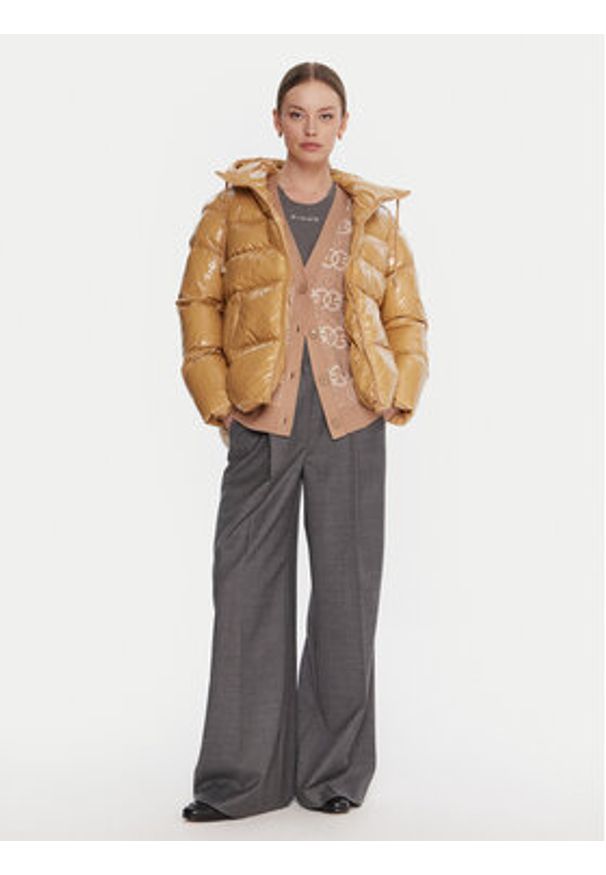 Pinko - PINKO Kurtka zimowa Eleodoro 101597 A2P7 Beżowy Regular Fit. Kolor: beżowy. Materiał: syntetyk. Sezon: zima